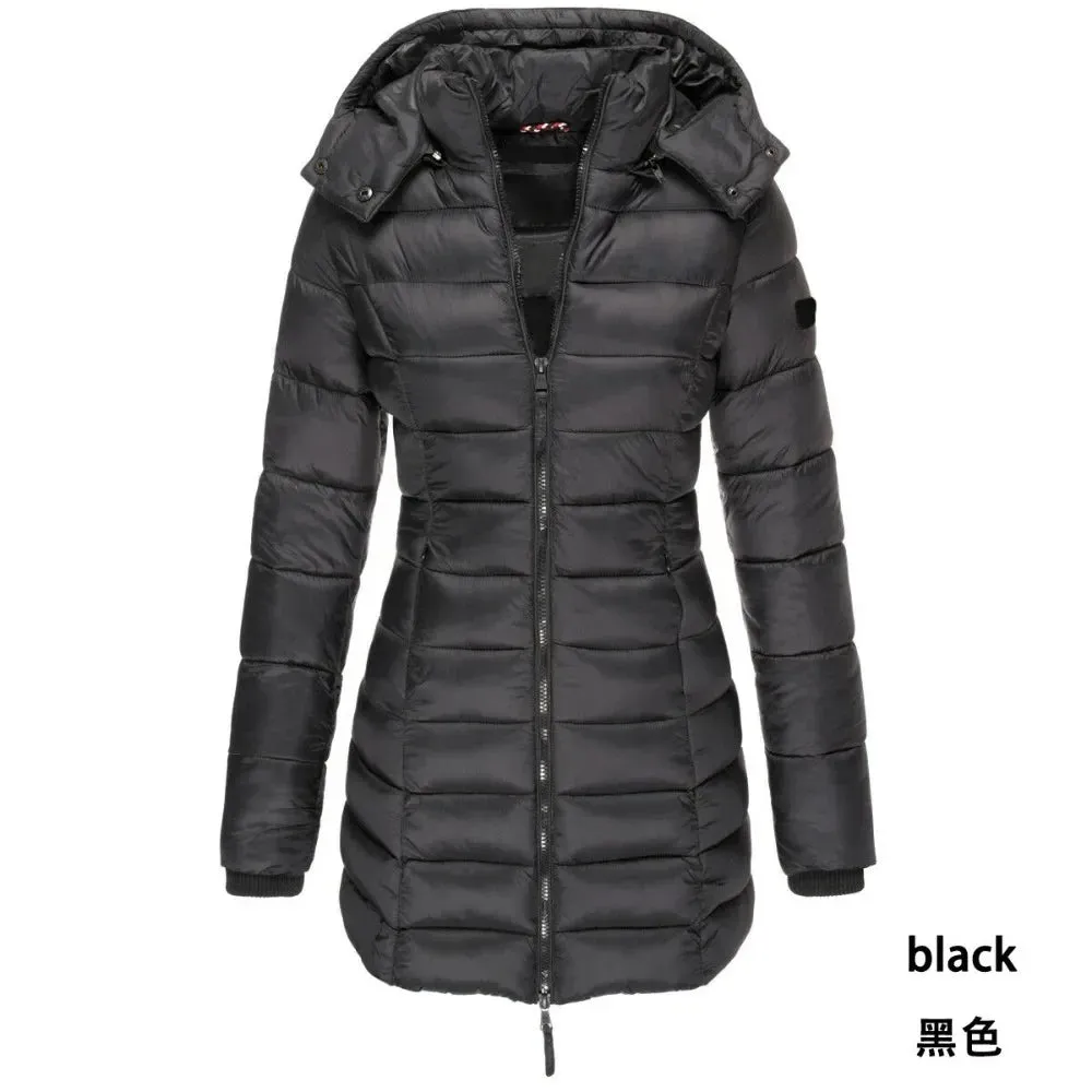 new winter BC high set light luxury goose down jacket thickened medium long women's hooded slim down for women