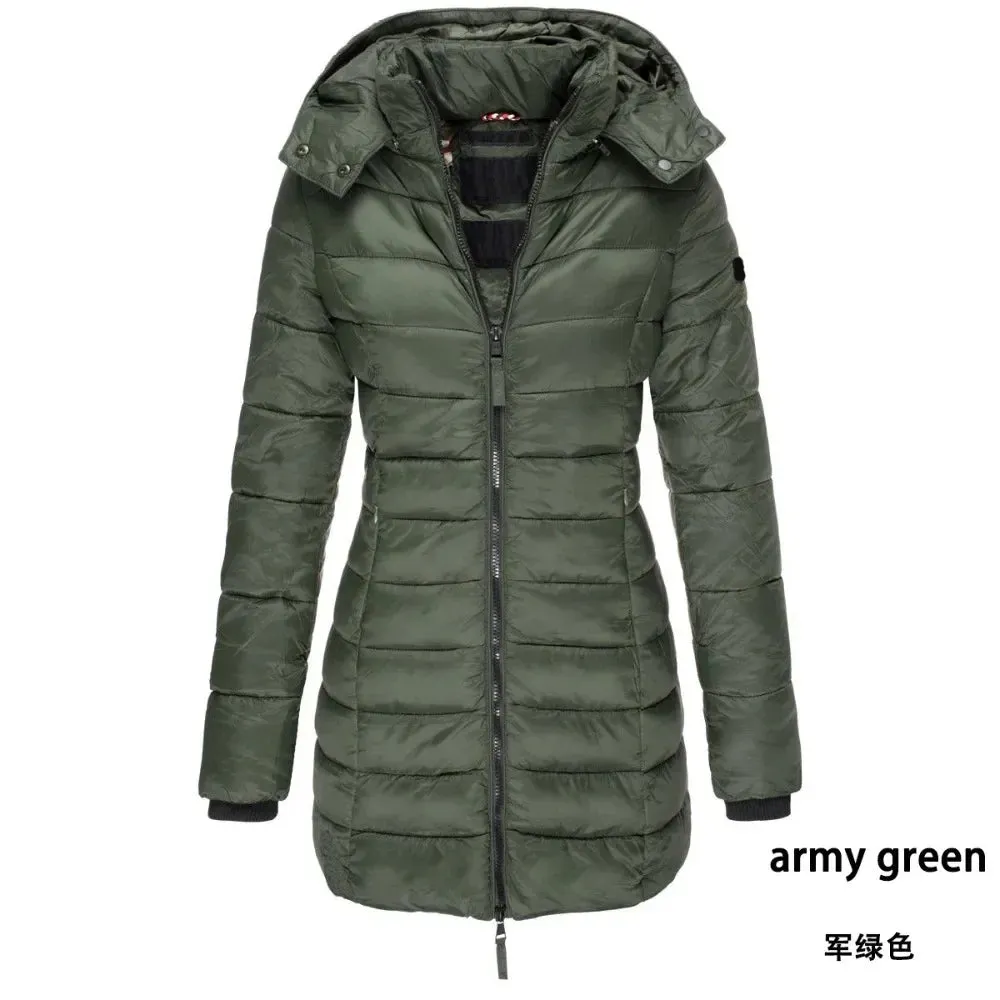 new winter BC high set light luxury goose down jacket thickened medium long women's hooded slim down for women