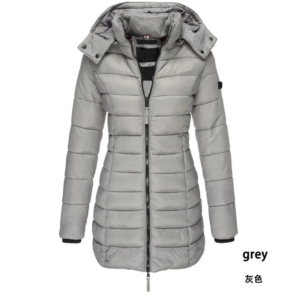 new winter BC high set light luxury goose down jacket thickened medium long women's hooded slim down for women