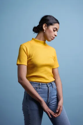 rib tee yellow