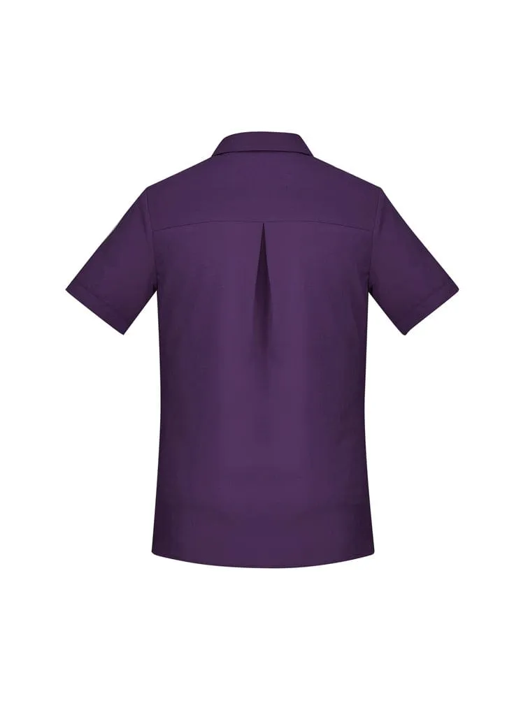 Tend Biz Care Florence Short Sleeve Shirt Purple TD-CS947LSPURP