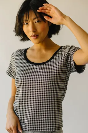 The Gallup Gingham Tee in Black