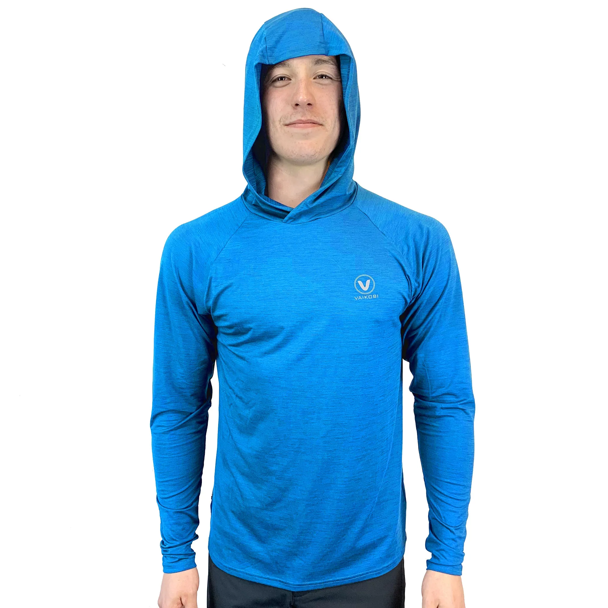 UV Performance L/S Hooded Tech Top - Cyan